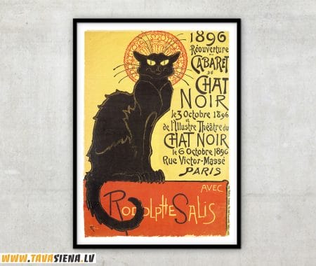 "Le Chat Noir" ēnu teātra reklāmas plakāts, 1896. gads